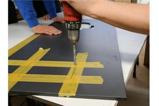 Vorarbeiten an der WASHLET-Platte